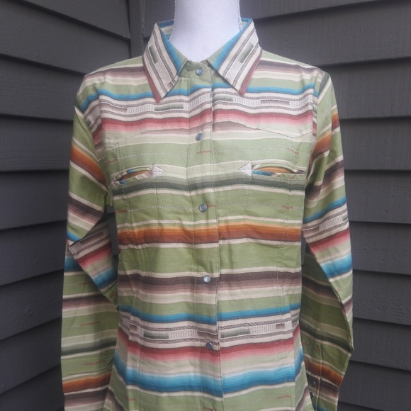 Tasha Polizzi Green Serape Shirt - Picture 1 of 6